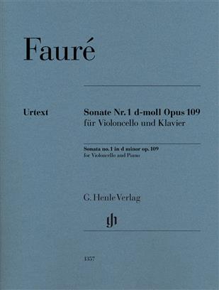 Faure Sonata No. 1 In D Minor Op109 Cello & Piano Sheet Music Songbook