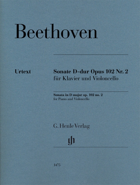 Beethoven Sonata D Major Op102 No2 Cello & Piano Sheet Music Songbook