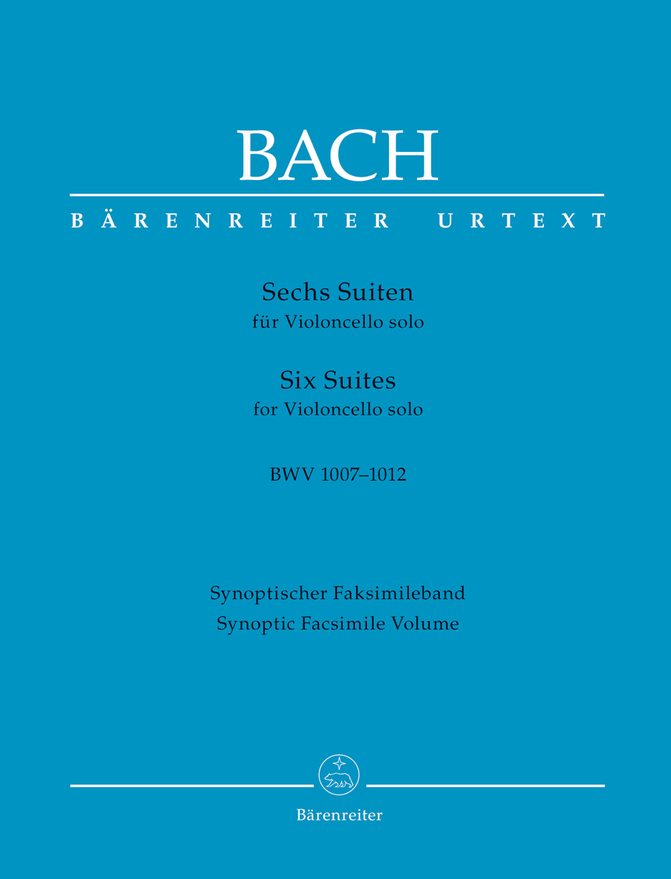Bach Six Suites For Cello Bwv1007-1012 Facsimile Sheet Music Songbook