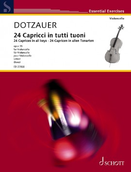 Dotzauer 24 Caprices In All Keys Op35 Cello Sheet Music Songbook