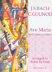 Bach/gounod Ave Maria Clarinet Sheet Music Songbook