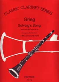 Grieg Solveigs Song Op55 Clarinet Sheet Music Songbook