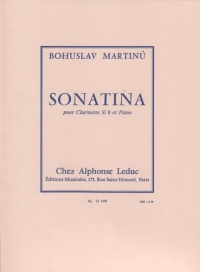 Martinu Sonatina Clarinet Sheet Music Songbook
