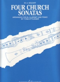 Mozart Four Church Sonatas Bb Clarinet Sheet Music Songbook