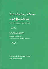Rossini Introduction Theme & Variations Clarinet Sheet Music Songbook