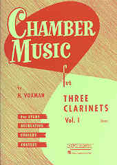 Chamber Music For 3 Clarinets Vol 1 Voxman Sheet Music Songbook