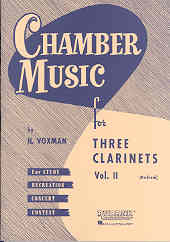 Chamber Music For 3 Clarinets Vol 2 Voxman Sheet Music Songbook