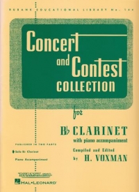 Concert & Contest Collection Clarinet Solo Part Sheet Music Songbook