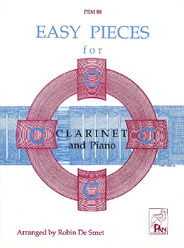 Easy Pieces For C Clarinet & Piano De Smet Sheet Music Songbook