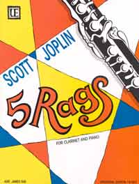 Joplin Rags (5) Arr Rae Clarinet Sheet Music Songbook