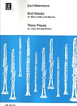 Baerman Three Pieces For Clarinet Sheet Music Songbook