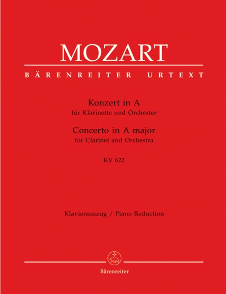 Mozart Concerto K622 A Clarinet In A Sheet Music Songbook
