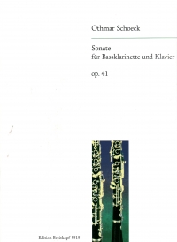 Schoeck Sonata For Bass Clarinet Op 41 Sheet Music Songbook