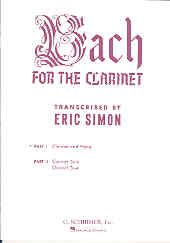 Bach For The Clarinet Part 1 Clarinet/piano Sheet Music Songbook