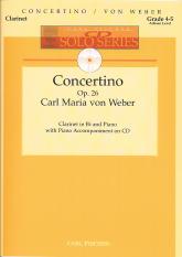 Weber Concertino Op26 Clarinet Cd Solo Series Sheet Music Songbook