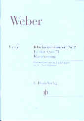 Weber Clarinet Concerto Op74/2 Eb Maj Clarinet Sheet Music Songbook