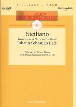 Bach Siciliano Clarinet Cd Solo Series Sheet Music Songbook