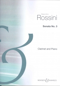 Rossini Sonata No 3 For Clarinet & Piano Sheet Music Songbook