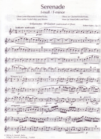 Kahn Serenade In Fmin Op73 Part 1 Clarinet Sheet Music Songbook