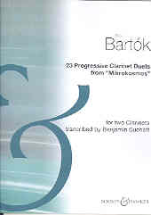 Bartok 23 Progressive Clarinet Duets Sheet Music Songbook