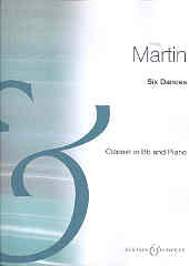 Martin 6 Dances For Clarinet & Piano Sheet Music Songbook