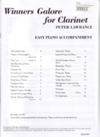 Winners Galore Clarinet Piano Accomps Lawrance Sheet Music Songbook