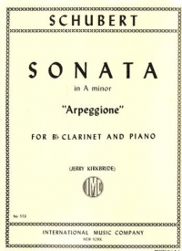 Schubert Sonata (arpeggione) Clarinet In Bb & Pf Sheet Music Songbook