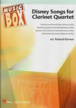 Disney Songs For Clarinet Quartet Music Box Sheet Music Songbook