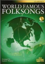 World Famous Folksongs Clarinet Book & Cd Sheet Music Songbook