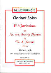 Mozart Variations Ah Vous Dirai-je Maman Clarinet Sheet Music Songbook