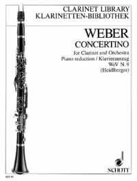 Weber Concertino Clarinet/piano Sheet Music Songbook