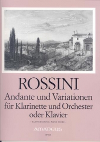 Rossini Andante & Variations Clarinet & Pf Red Sheet Music Songbook