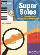 Super Solos Clarinet Sparke + Piano Accomps Cd Sheet Music Songbook