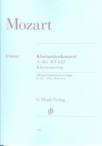 Mozart Clarinet Concerto A K622 Clarinet & Piano Sheet Music Songbook