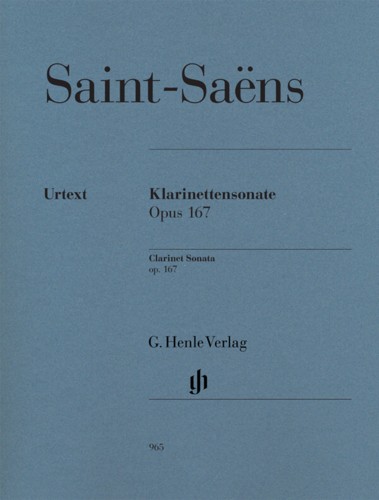 Saint-saens Clarinet Sonata Op167 Clarinet & Piano Sheet Music Songbook