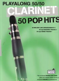 Playalong 50:50 Clarinet 50 Pop Hits Sheet Music Songbook