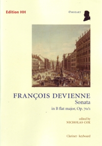 Devienne Sonata Bb Op70 No 1 Clarinet & Piano Sheet Music Songbook