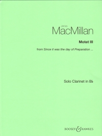 Macmillan Motet Iii Clarinet Bb Sheet Music Songbook