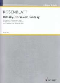 Rosenblatt Rimsky-korsakov Fantasy Cl/pf Sheet Music Songbook
