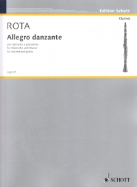 Rota Allegro Danzante Clarinet In A Or Bb & Piano Sheet Music Songbook