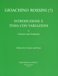 Rossini Introduzione E Tema Con Variazioni Cl & Pf Sheet Music Songbook