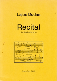 Dudas Recital Clarinet Solo Sheet Music Songbook