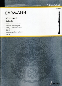 Baermann Concerto (quintet) B Op23 Clarinet & Pf Sheet Music Songbook