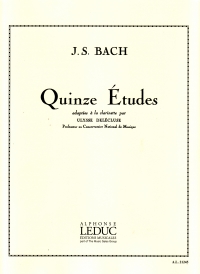 Bach Quinze Etudes Clarinet Sheet Music Songbook