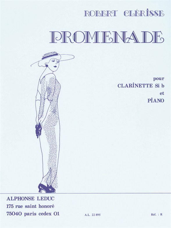 Clerisse Promenade Clarinet & Piano Sheet Music Songbook