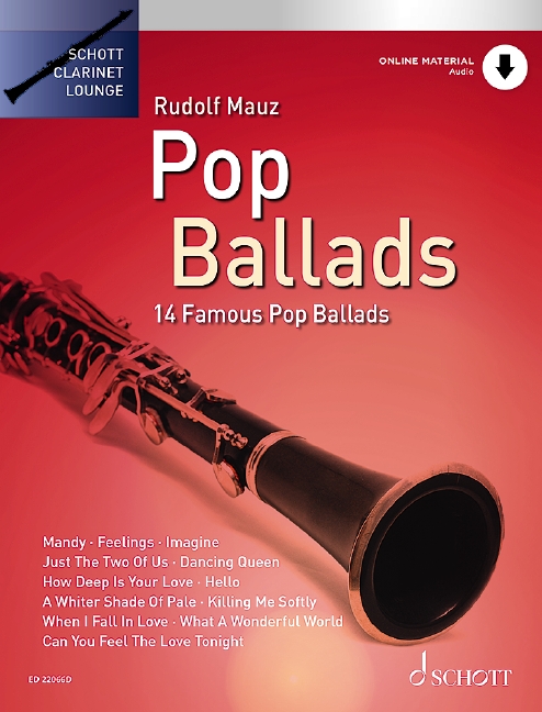 Pop Ballads Clarinet Book & Online Sheet Music Songbook