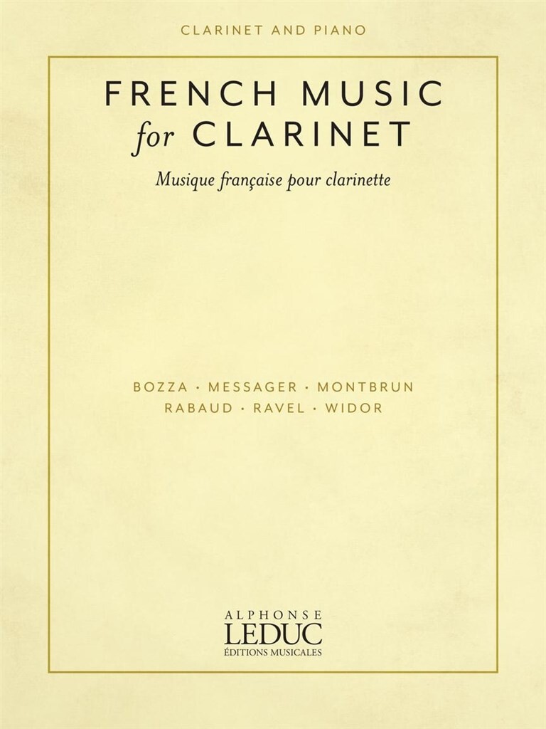 French Music For Clarinet Clarinet & Piano Sheet Music Songbook