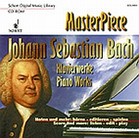 Bach Piano Works (masterpiece) Cd-rom Sheet Music Songbook