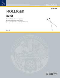 Holliger Recit 4 Pedal Drums (1 Player) Sheet Music Songbook