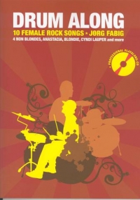 Drum Along 10 Female Rock Songs Book Cd Sheet Music Songbook